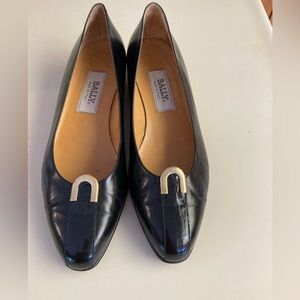 Bally black ladies’ leather slippers. Style Tana. Size 9 1/2M